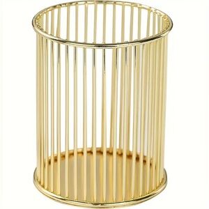 Gold Metal Wire Pencil Holder